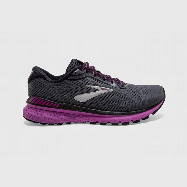 Brooks Adrenaline Gts 20 Womens Road Running Shoes - Black/Purple - Philippines (173426BOQ)